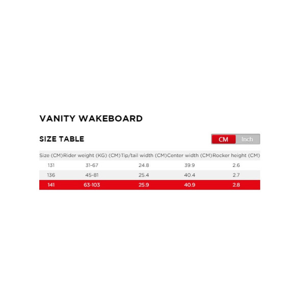WAKEBOARD JOBE VANITY - 131 - 272522002-131 - 2