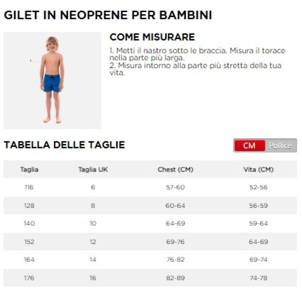 Giubbotto Neoprene Jobe BLU - 244926001-128 - 2
